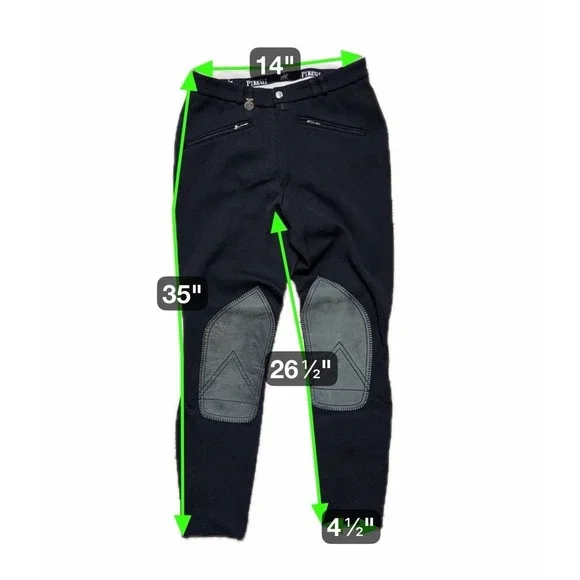 Pikeur Breeches Women's‎ 34 Black With Gray Knee Patch Equestrian Riding Pants - Picture 12 of 12